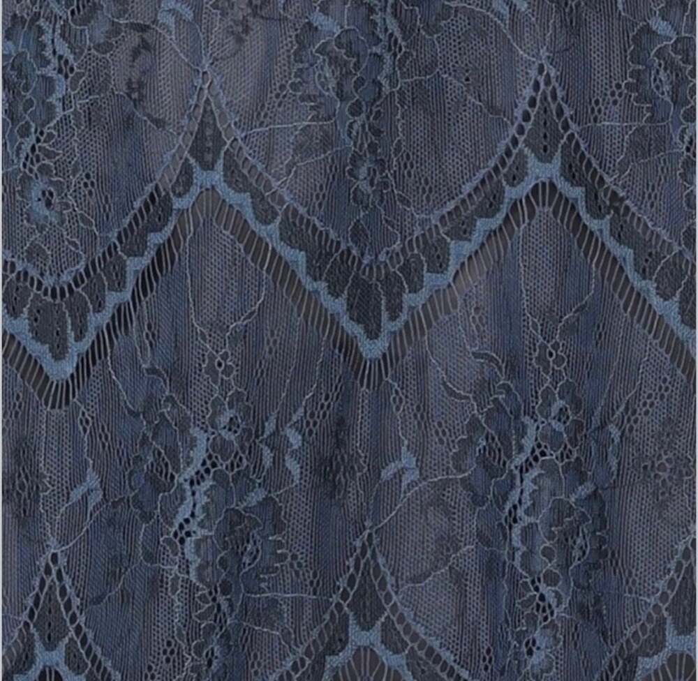 Free People Nothing Like This Lace Lace Mini Dress in Slate Blue Size 8 - Picture 5 of 7